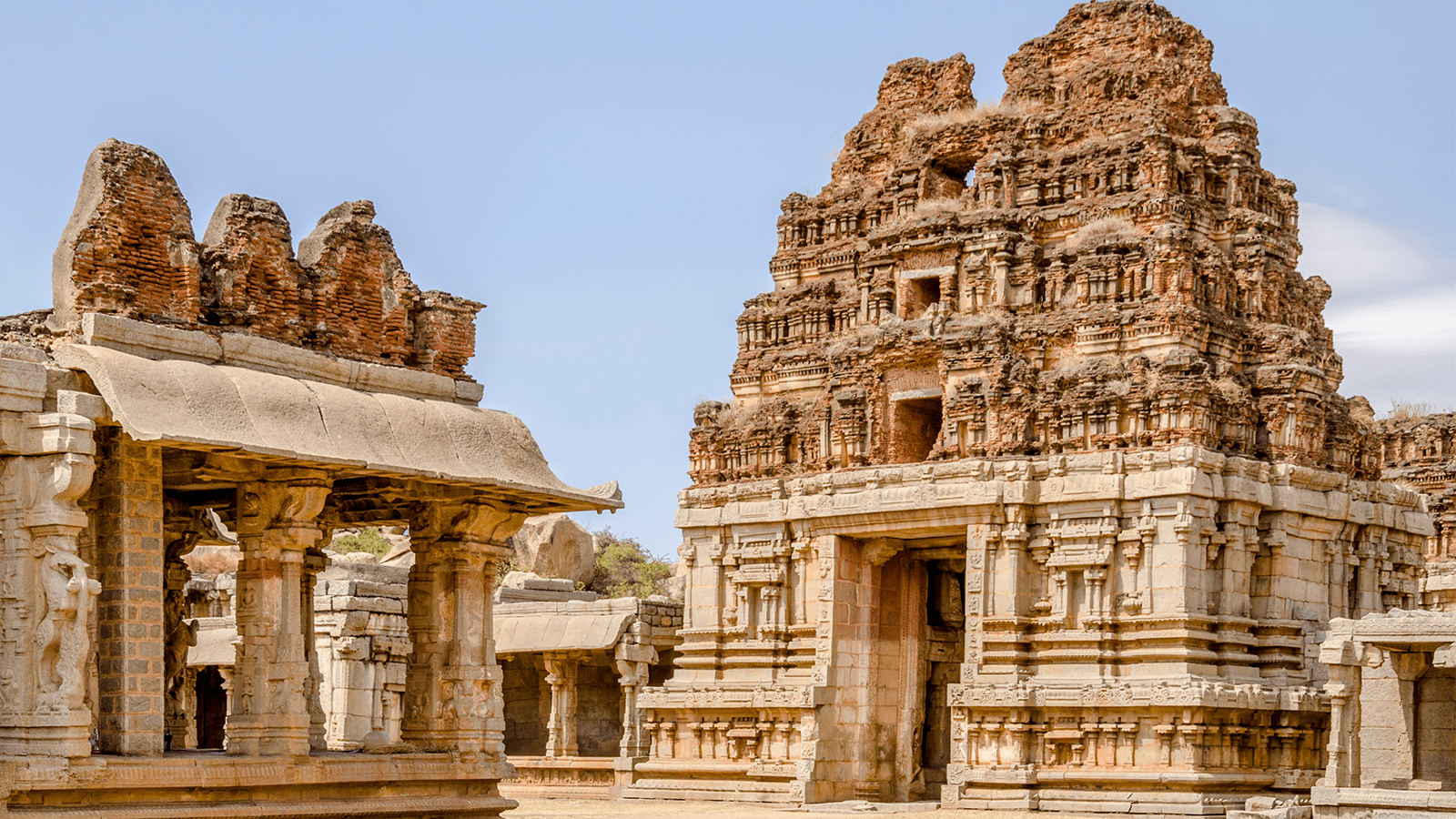 百夫長旅遊_亞洲_印度_亨比 Hampi_Achyutaraya temple-shutterstock_2490113573