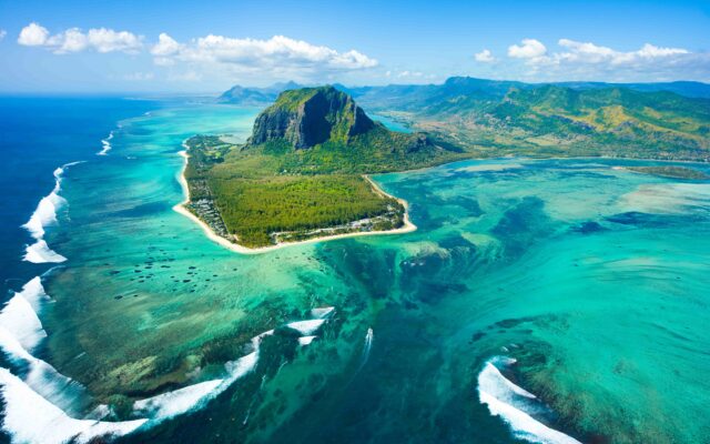 Aerial,View,Of,Mauritius,Island,Panorama,And,Famous,Le,Morne